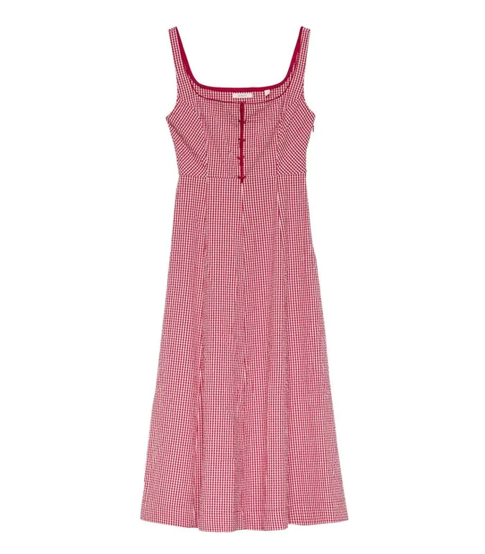 Shop DELANEY DRESS Rouge La Maddalena Gingham DEN Dresses