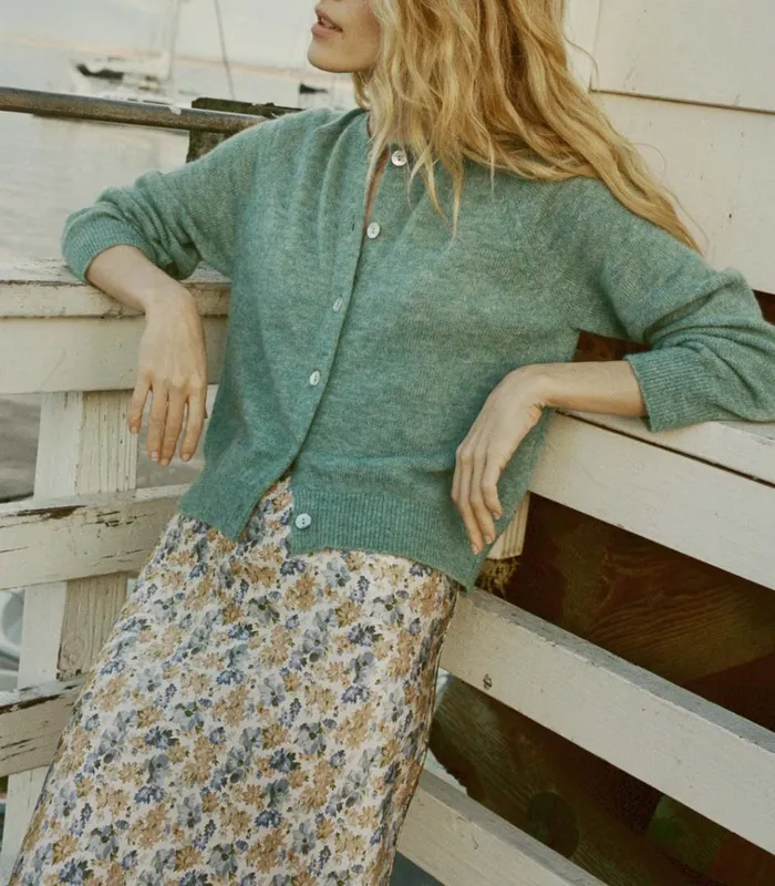 Shop ELOWEN SKIRT Bleu Wildflower Thicket DEN Skirts