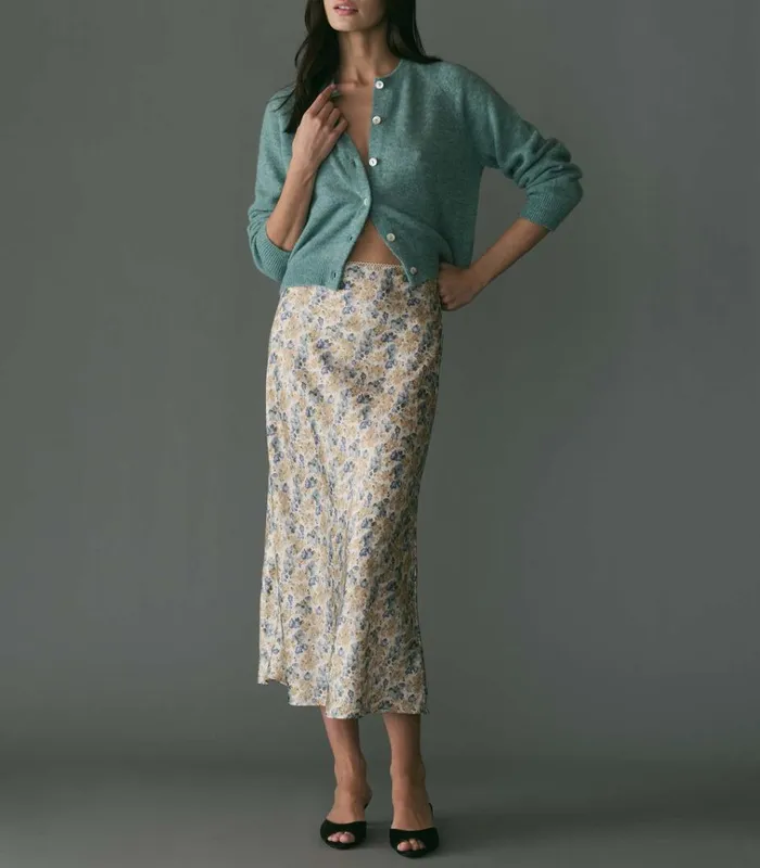 Shop ELOWEN SKIRT Bleu Wildflower Thicket DEN Skirts