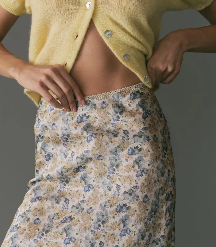 Shop ELOWEN SKIRT Bleu Wildflower Thicket DEN Skirts