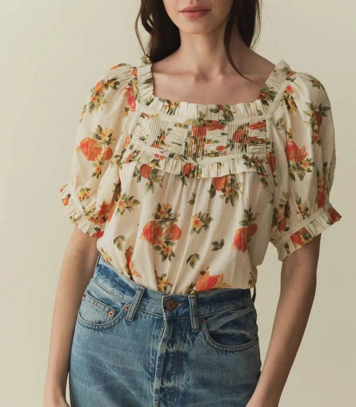 Shop FRANCES TOP Orangerie Floral DEN Tops
