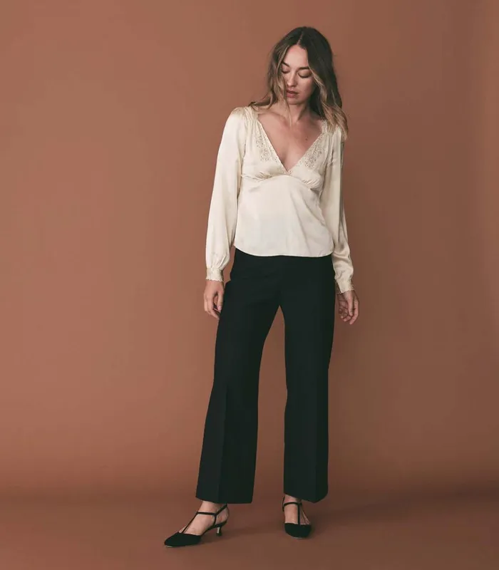 Shop FREYDA TOP Mother Of Pearl DEN Tops