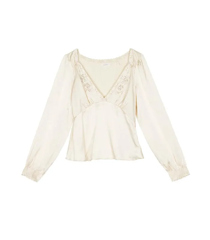 Shop FREYDA TOP Mother Of Pearl DEN Tops