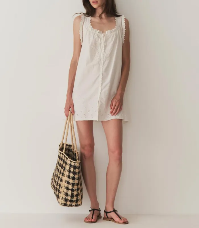 Shop GRANDE MATHILDE BAG Black Gingham Raffia DEN Bags