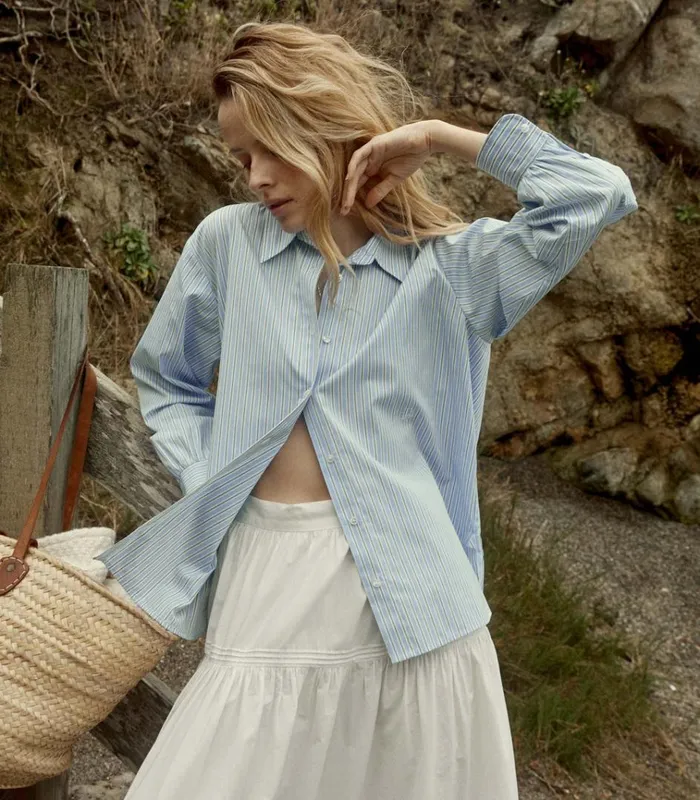 Shop HAVA TOP Santorini Stripe DEN Tops