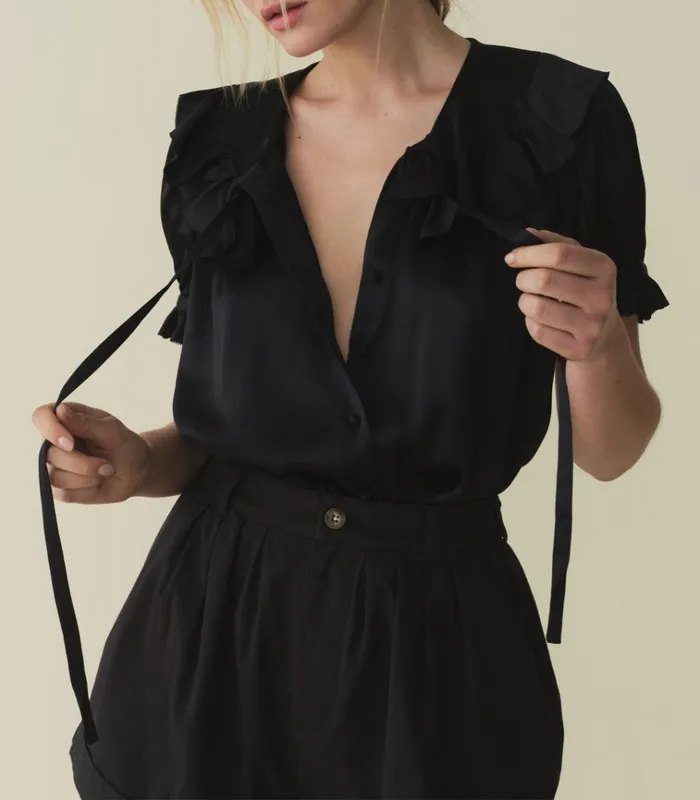 Shop KELELA TOP Black DEN Tops