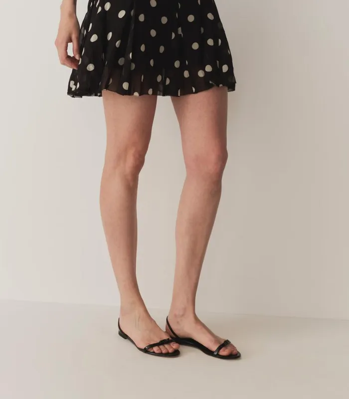 Shop LAURE SLINGBACK SANDAL Black Patent DEN Footwear