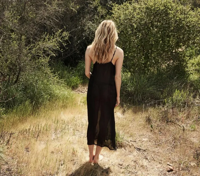 Shop LONG DEEP VNECK SLIP Black DEN Delicates and Sleepwear