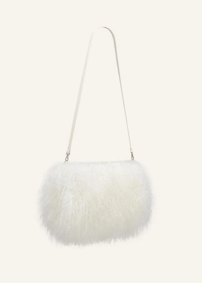 Shop Magda Butrym Accessories Shearling Muff In Cream Shop Magda Butrym Accessories Shearling Muff In Cream