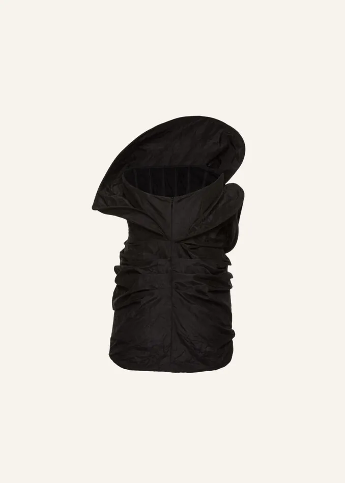 Shop Magda Butrym Dresses Sculptural Rose Mini Dress In Black Shop Magda Butrym Dresses Sculptural Rose Mini Dress In Black