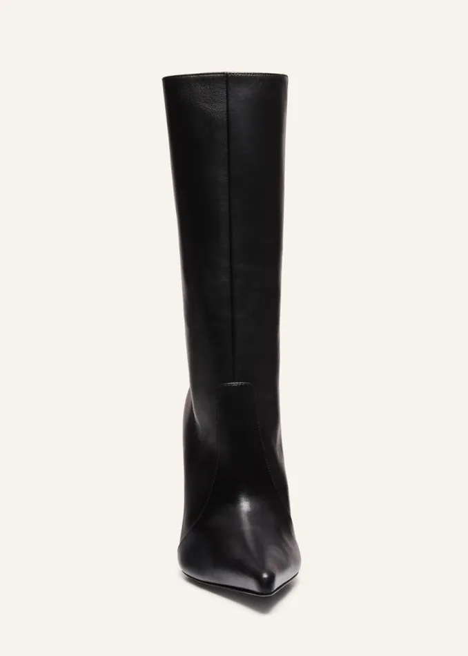 Shop Magda Butrym Shoes Pointed Calf Boots In Black Leather Shop Magda Butrym Shoes Pointed Calf Boots In Black Leather
