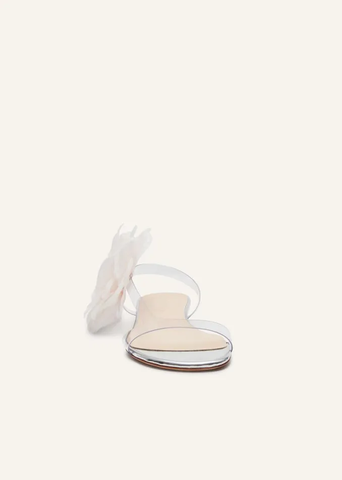 Shop Magda Butrym Shoes Rose PVC Flat Sandals In Mirror Pink Shop Magda Butrym Shoes Rose PVC Flat Sandals In Mirror Pink