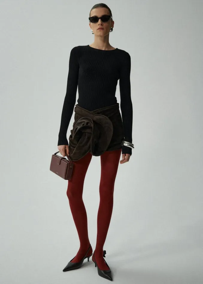 Shop Magda Butrym Skirts Draped Suede Mini Skirt In Brown Shop Magda Butrym Skirts Draped Suede Mini Skirt In Brown