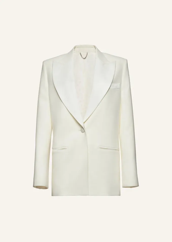 Shop Magda Butrym Tailoring And Suits Tailored Blazer In Cream