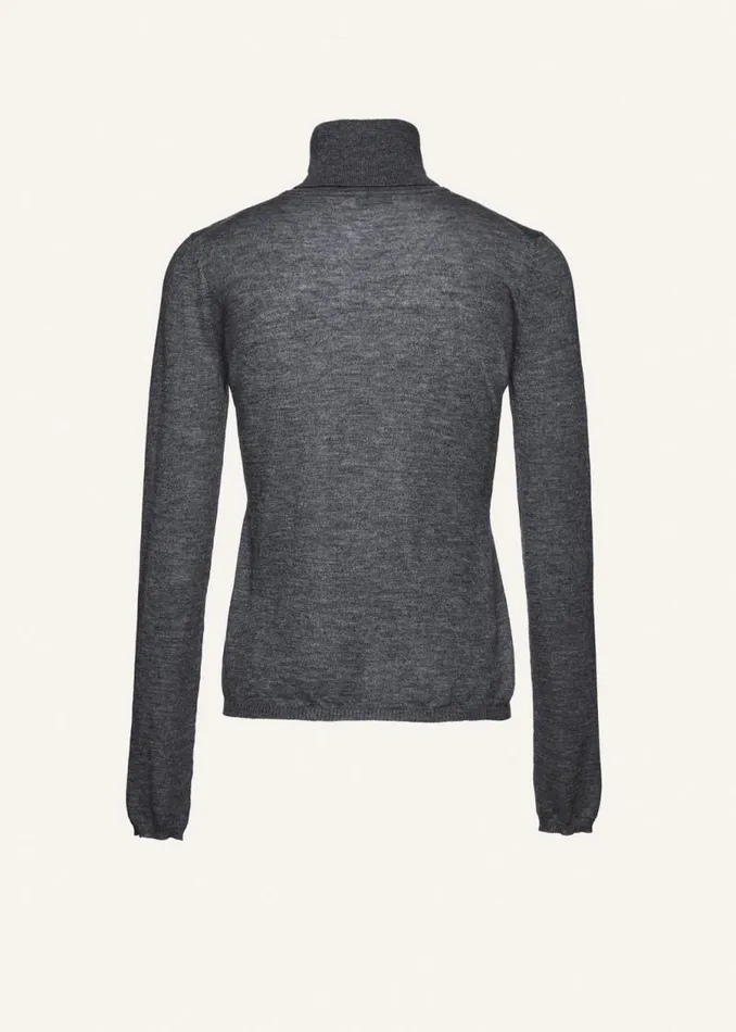 Shop Magda Butrym Tops Cashmere Turtleneck In Dark Grey Shop Magda Butrym Tops Cashmere Turtleneck In Dark Grey