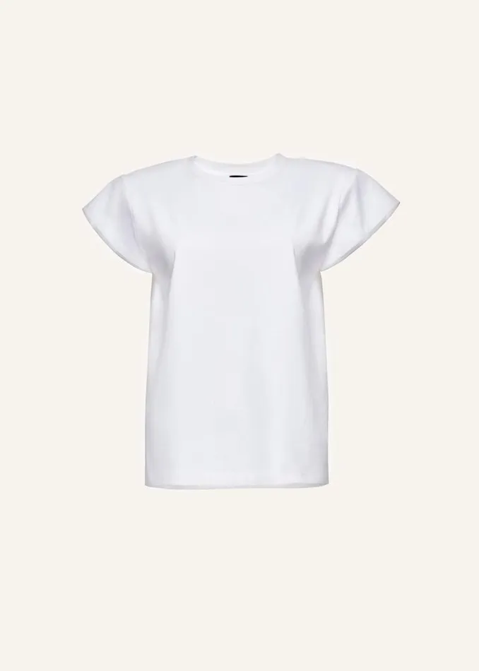 Shop Magda Butrym Tops Tshirt With Padded Shoulders