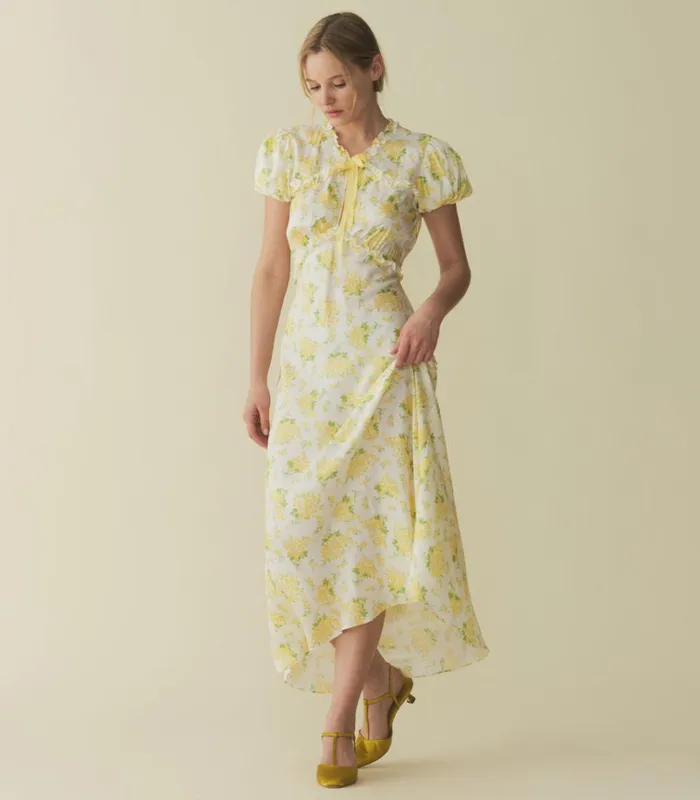 Shop ORIANNA DRESS Salt May Bell Floral DEN Dresses