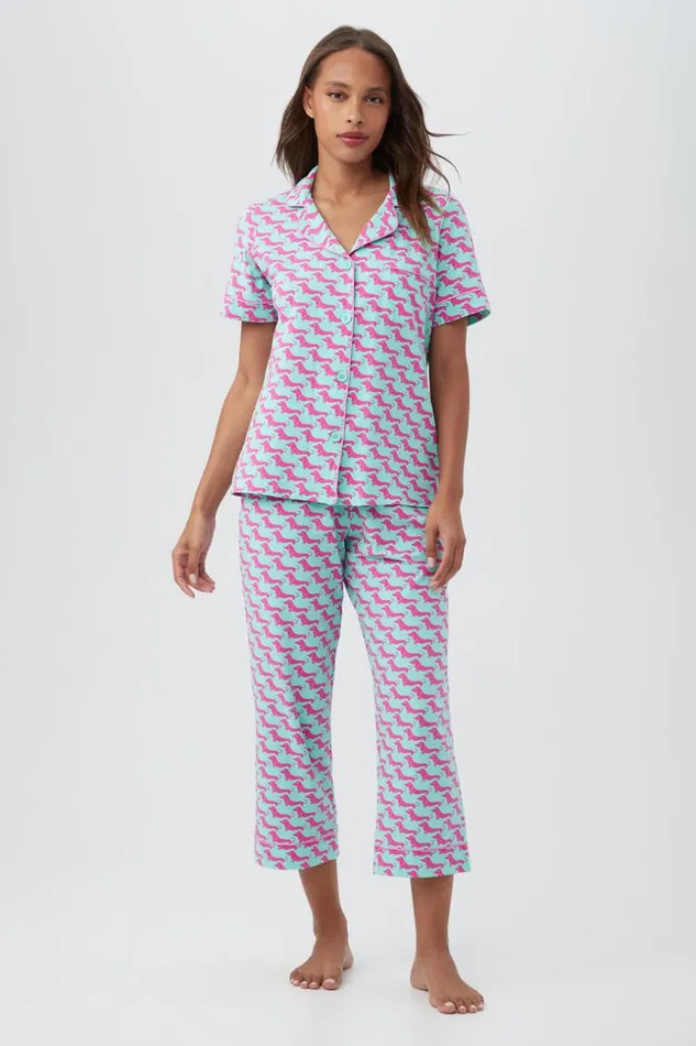 SHOP Trina Turk WOMEN039S SLEEPWEAR DOG WALK CROPPED PJ SET
