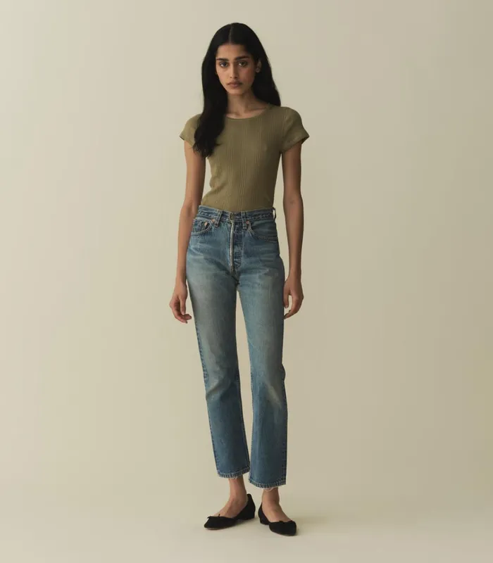 Shop VIVI CASHMERE BLEND TEE Pasture DEN Tees