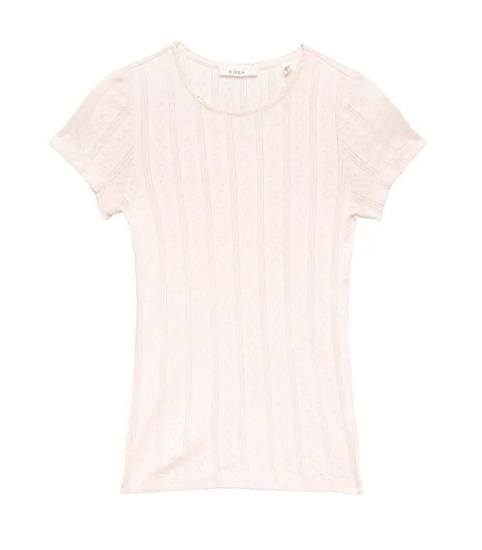 Shop VIVI TEE Petunia Pink Quelle Jolie Pointelle DEN Tees