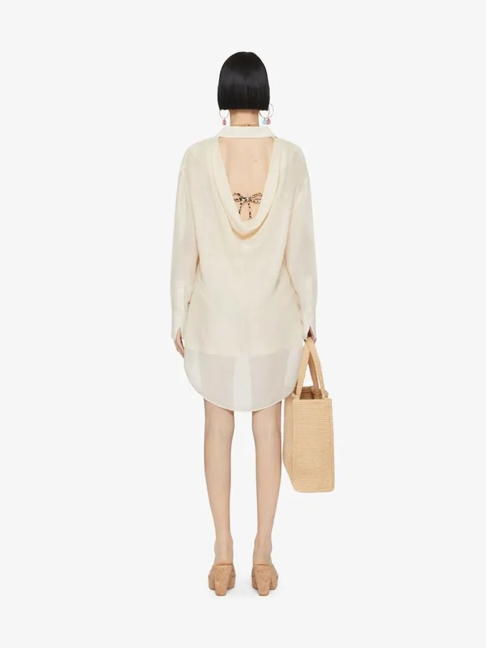 Shorts In Silk And Linen Ivory Women Givenchy Pants and Shorts