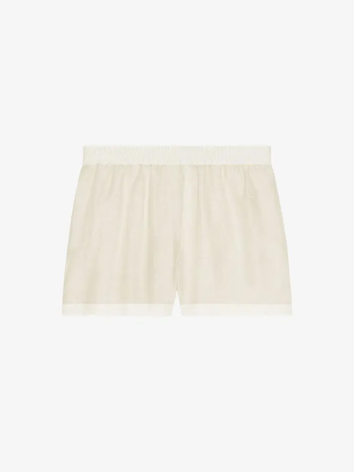 Shorts In Silk And Linen Ivory Women Givenchy Pants and Shorts