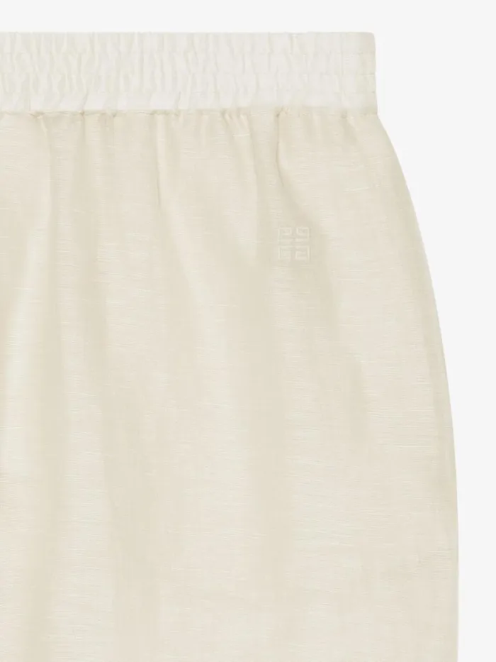 Shorts In Silk And Linen Ivory Women Givenchy Pants and Shorts