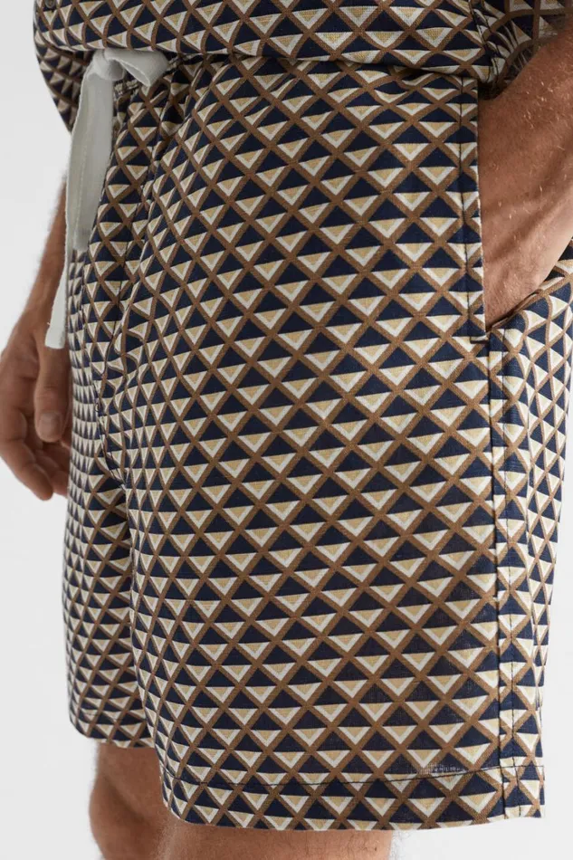 Shorts Man Seed Heritage Geo Resort Short Mocha Multi Geo