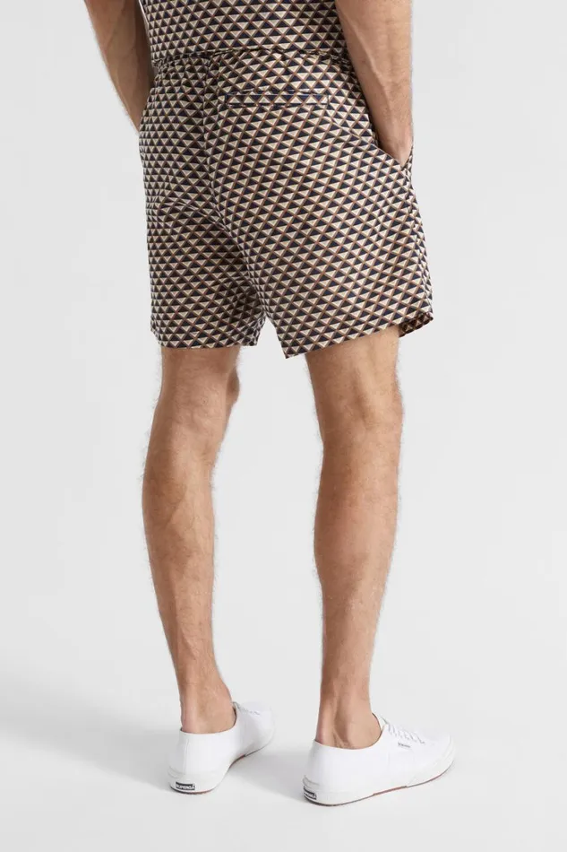 Shorts Man Seed Heritage Geo Resort Short Mocha Multi Geo