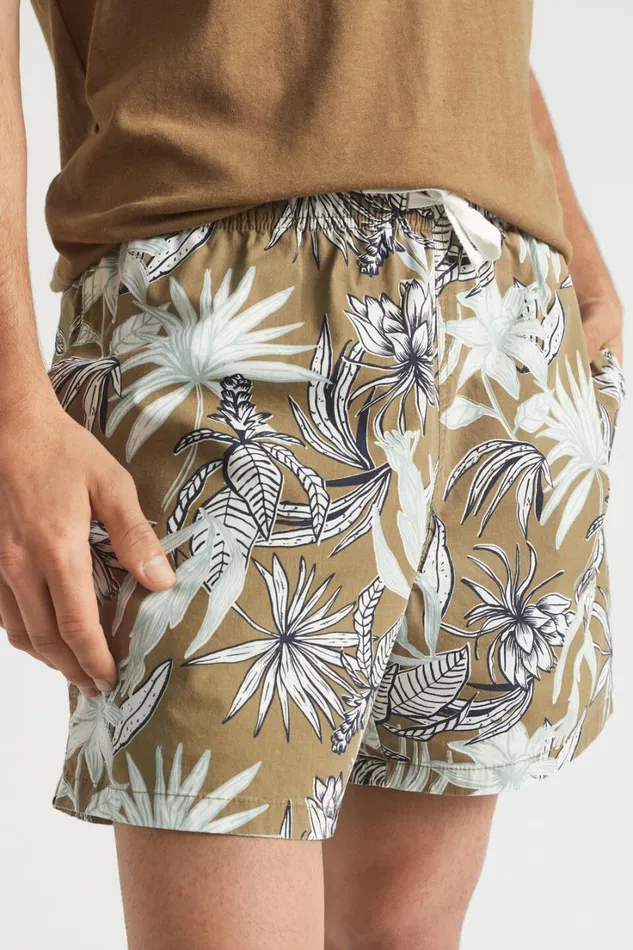 Shorts Man Seed Heritage Mens Floral Beach Short Tobacco