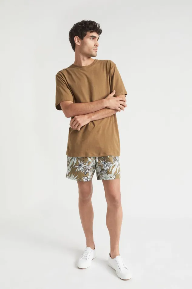 Shorts Man Seed Heritage Mens Floral Beach Short Tobacco