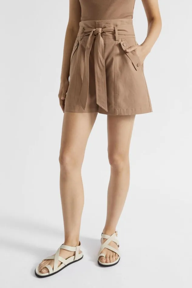 Shorts Woman Seed Heritage Tie Waist Cargo Short Woodland
