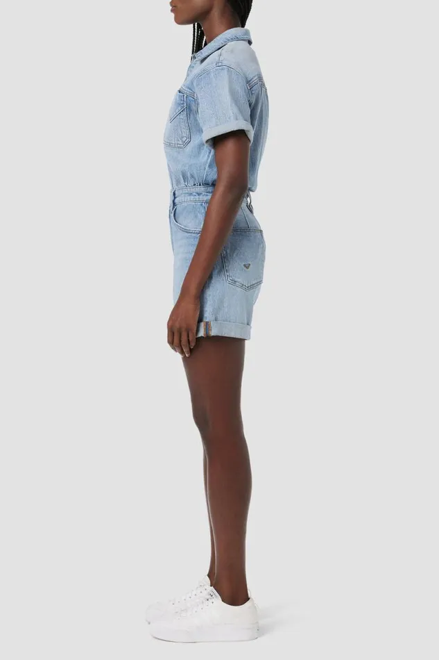 Shorts Women Hudson Jeans Short Sleeve Romper Ocean Waters Shorts Women Hudson Jeans Short Sleeve Romper Ocean Waters