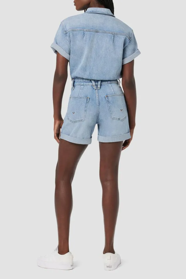 Shorts Women Hudson Jeans Short Sleeve Romper Ocean Waters Shorts Women Hudson Jeans Short Sleeve Romper Ocean Waters