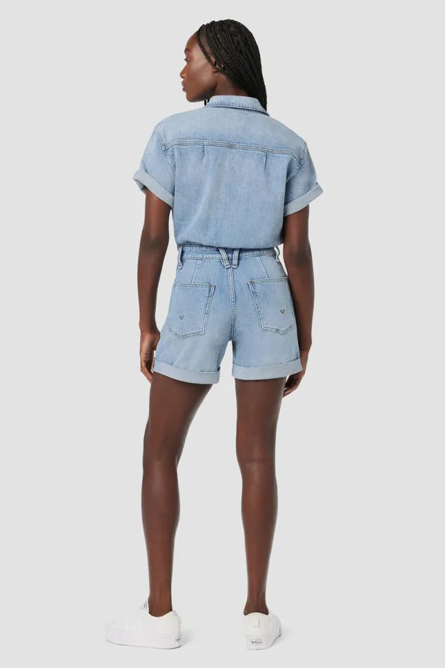 Shorts Women Hudson Jeans Short Sleeve Romper Ocean Waters Shorts Women Hudson Jeans Short Sleeve Romper Ocean Waters