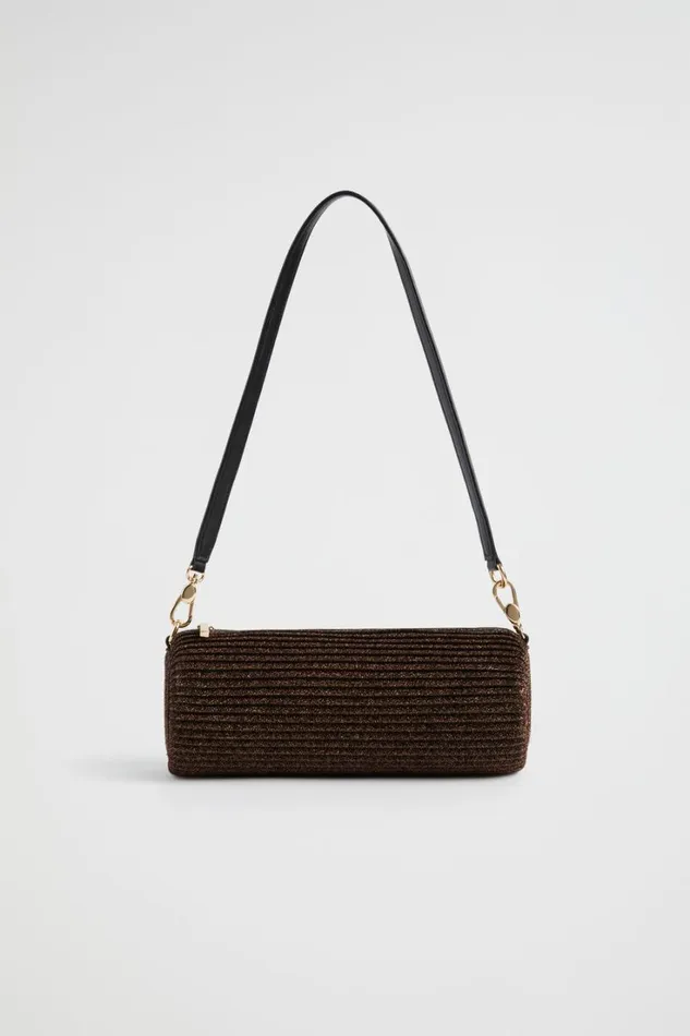 Shoulder Bags Woman Seed Heritage Pleated Shoulder Bag Bronze