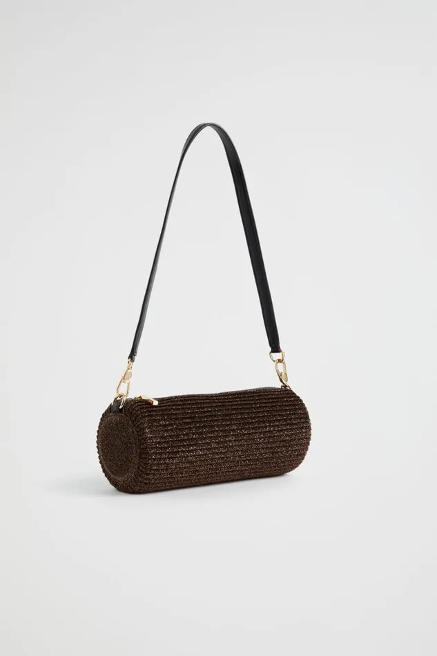 Shoulder Bags Woman Seed Heritage Pleated Shoulder Bag Bronze