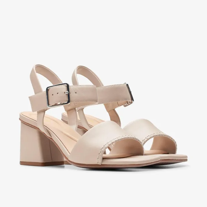 Siara 65 Buckle Sand Leather Women Clarks Sandals and Flip Flops