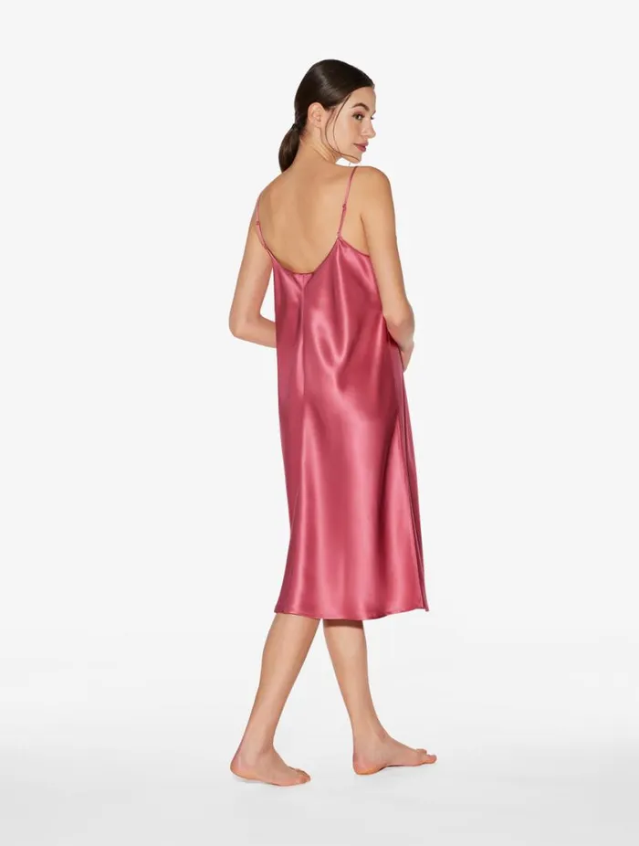Silk Midi Nightdress In Wild Orchid Sleepwear La Perla Slips and Dresses Silk Midi Nightdress In Wild Orchid Sleepwear La Perla Slips and Dresses