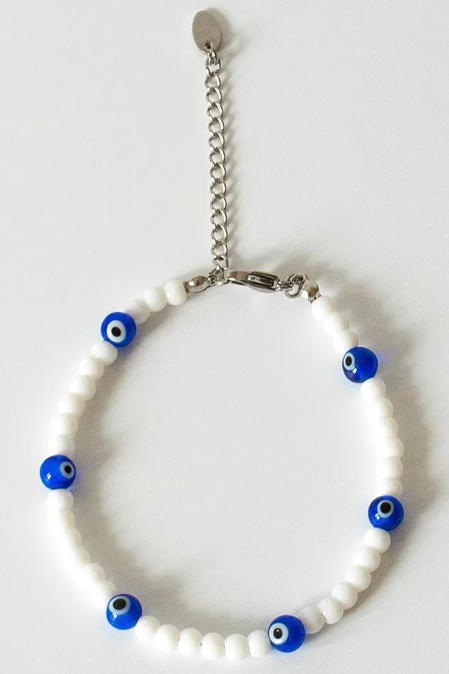 Silver White Blue Tennis Bracelet Women Roman Jewellery