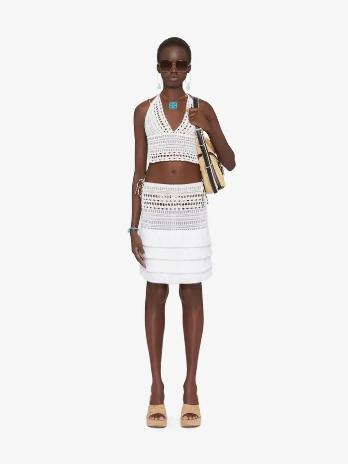 Skirt In Crochet White Women Givenchy Skirts