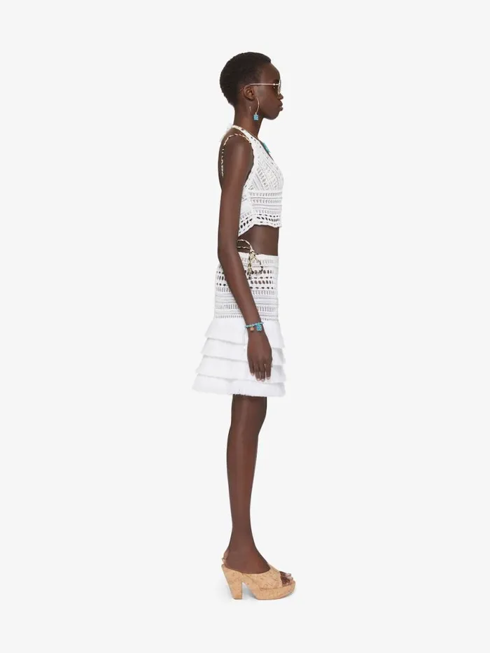 Skirt In Crochet White Women Givenchy Skirts