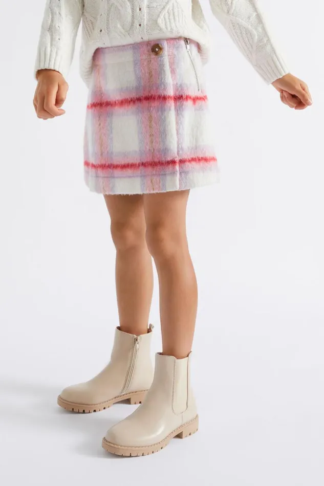 Skirts Girl Seed Heritage Brushed Wool Skirt Camelia