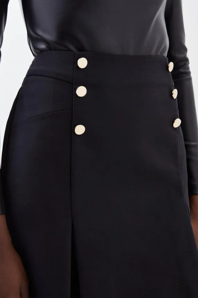 Skirts Women Karen Millen Essential Techno Woven Mini Skirt Black