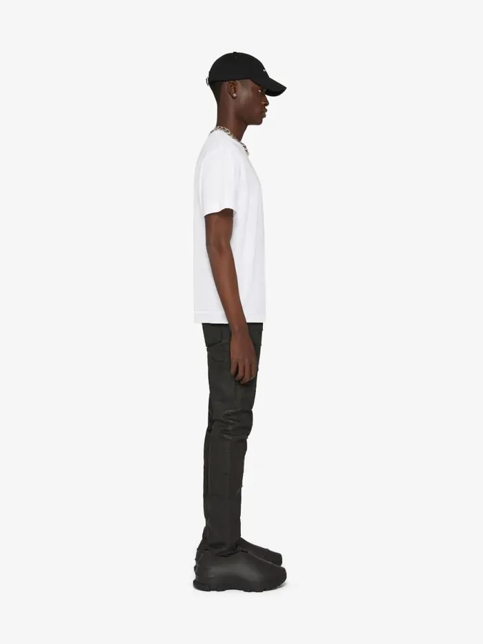Slim Fit TShirt In Cotton With 4g Detail White Men Givenchy TShirts
