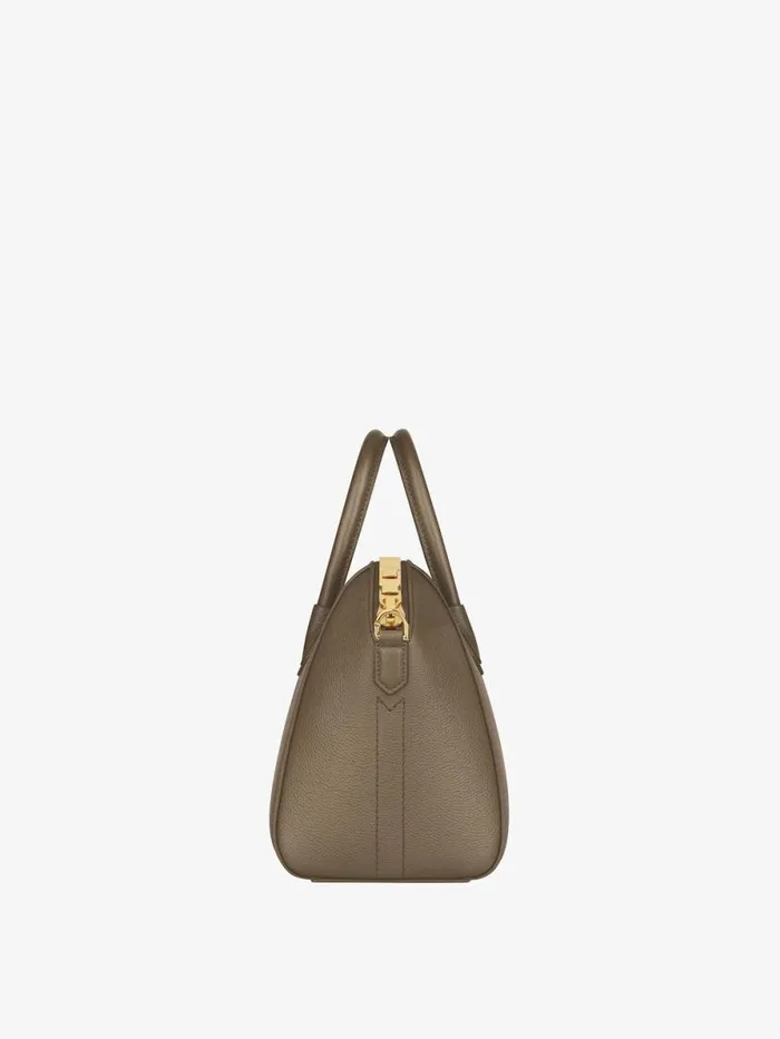 Small Antigona Bag In Grained Leather Taupe Women Givenchy Antigona