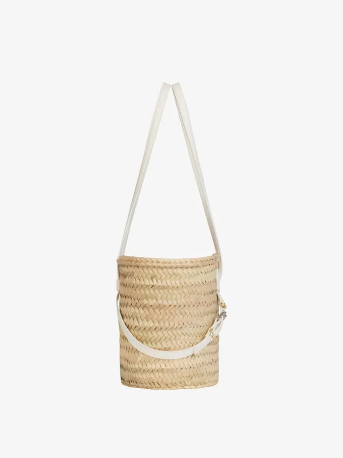 Small Voyou Basket Bag In Raffia Ivory Women Givenchy Shoulder Bags