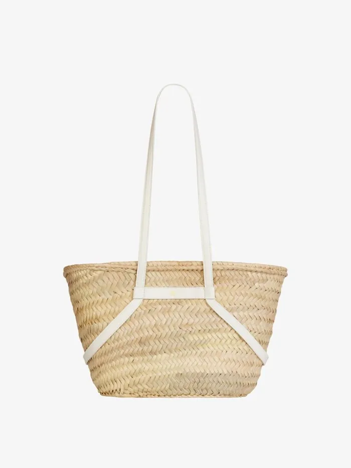 Small Voyou Basket Bag In Raffia Ivory Women Givenchy Shoulder Bags