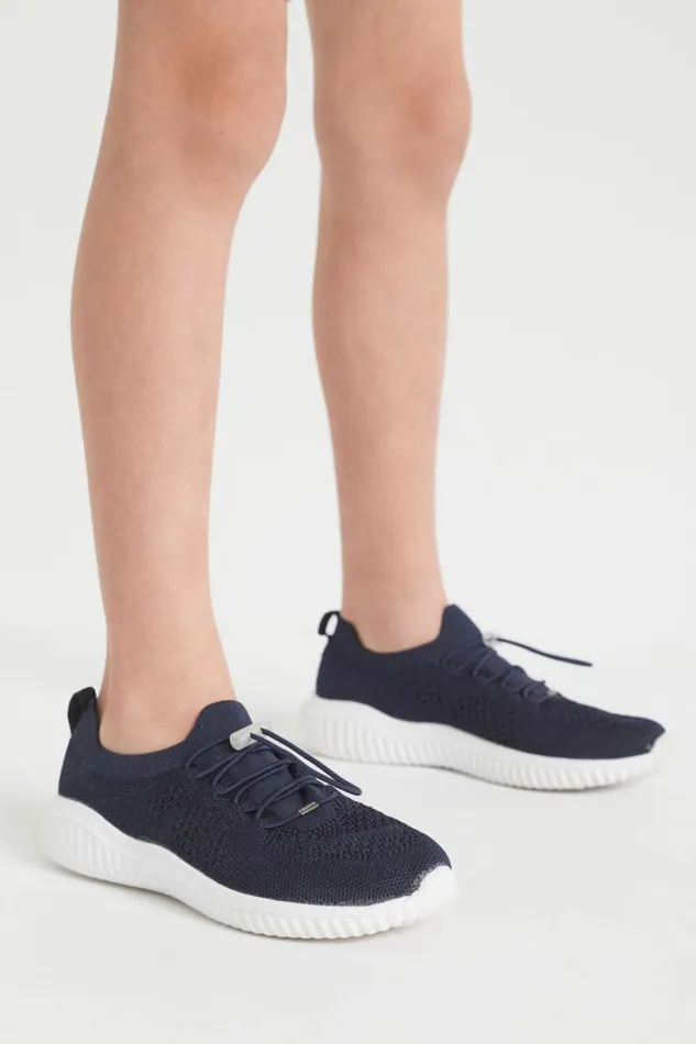 Sneakers and Trainers Boy Seed Heritage Knit Trainer Navy