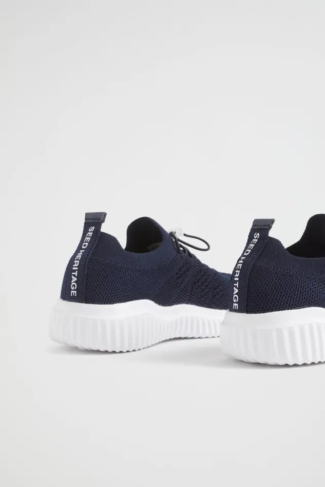 Sneakers and Trainers Boy Seed Heritage Knit Trainer Navy